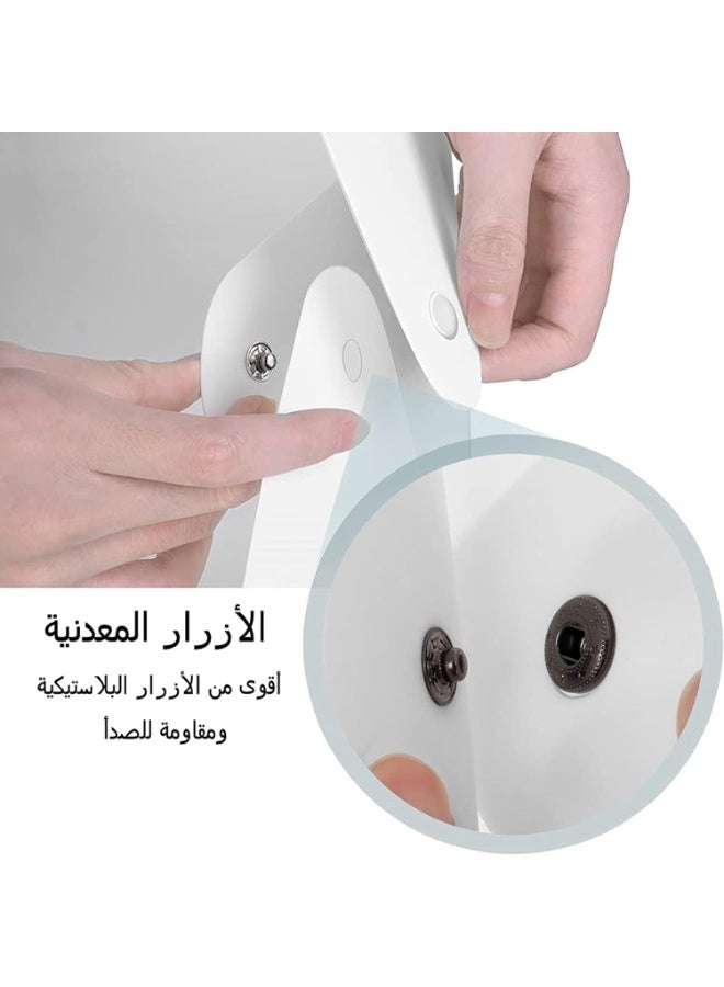 صندوق استوديو تصوير مزود بإضاءة LED، طقم خيمة إضاءة تصوير محمولة كبيرة الحجم 40 سم، صندوق إضاءة ناعم أبيض قابل للطي مع 2*35 مصباح + 2 خلفيات لعرض المنتجات (أسود - أبيض) - Image 2